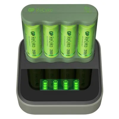 GP Batteries USB-Akku Ladegerät inkl.4xAA,2100mAh,Ladekabel USB-A/Micro -  SECOMP AG