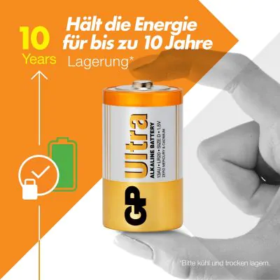 Ultra Alkaline D - 2 Batterien - GP Batteries