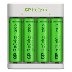 USB-Modell Ladegerät GP E411 4 x ReCyko AA 2100 mAh