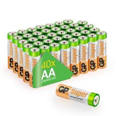 Super Alkaline AA - 40 Batterien